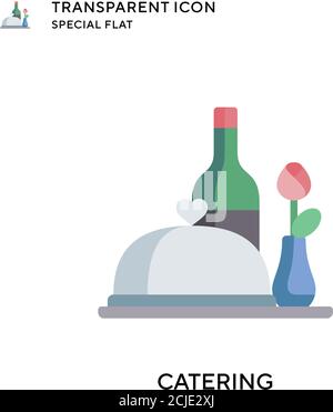 Catering vector icon. Flat style illustration. EPS 10 vector. Stock Vector