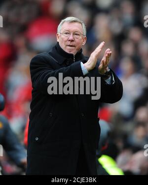 Sir Alex Ferguson Manchester United v Manchester City. Premier League, Old Trafford. 12/2/2011 PICTURE: MARK PAIN / ALAMY Stock Photo