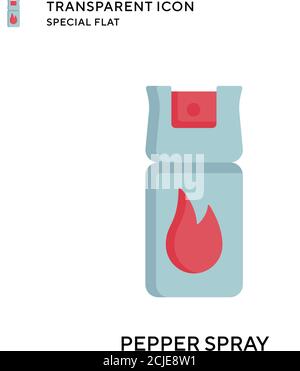 Pepper spray vector icon. Flat style illustration. EPS 10 vector. Stock Vector