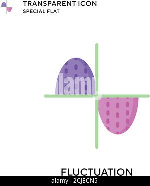 Fluctuation vector icon. Flat style illustration. EPS 10 vector. Stock Vector