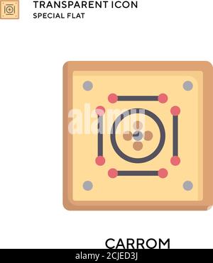 Carrom vector icon. Flat style illustration. EPS 10 vector. Stock Vector