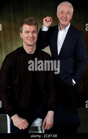 Cast members Joonas Suotamo (L) and Anthony Daniels pose for a portrait while promoting the film 'Star Wars: The Rise of Skywalker' in Pasadena, California, U.S., December 3, 2019. REUTERS/Mario Anzuoni