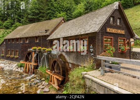 Hexenlochmühle (Hexenloch Mill), traditional water mill in the Black Forest, Furtwangen, Baden-Wuerttemberg, Germany Stock Photo