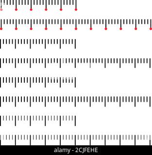 Measuring scale set meter symbol. Vector icon isloated on white background Stock Vector
