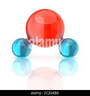 3d Illustration of Water Molecule isolated black background Stock Photo ...