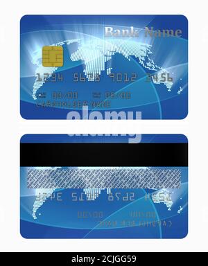 credit card front and back side Stock Photo