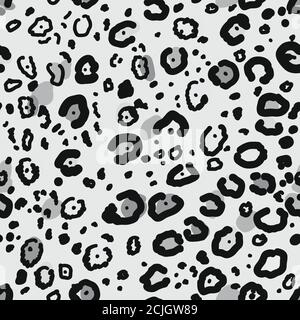 Leopard spotted texture vector illustration. Seamless pattern Stock Vector