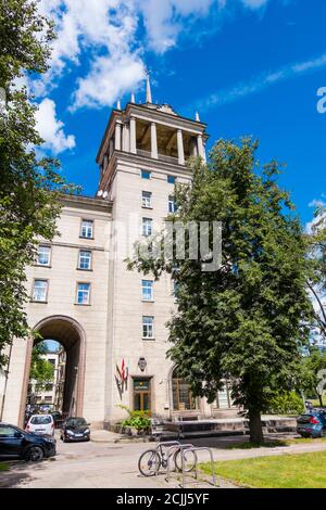 Mokslininkų namas, House of Scientists, Stalist era architecture, Vilnius, Lithuania Stock Photo