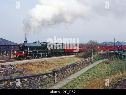 Jubillee Class No 45596 Bahamas at Keighley on Keighley Worth Valley Railway, England