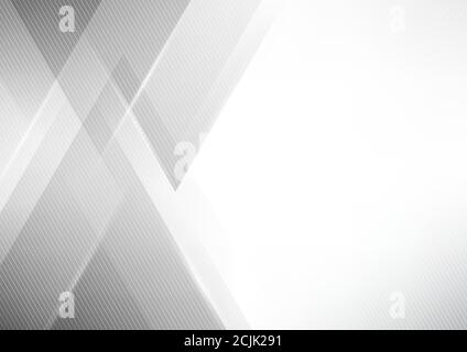 Abstract white and gray geometric triangles overlapping layer elements background with space for your text. Vector illustration Stock Vector