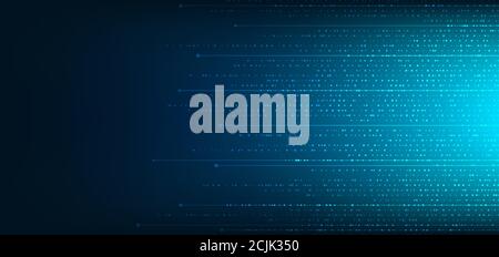 Abstract technology digital concept blue square pattern with line background. Vector illustration Stock Vector