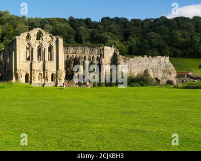 Rievaulx Abbey ruins former Cistercian Abbey North Riding of Yorkshire England UK English Heritage Historic property one of great Cistercian Monasteri Stock Photo
