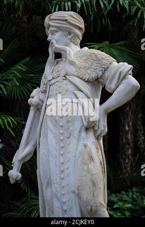 Statue in the garden of Grand Hotel des Iles Borromees Stock Photo