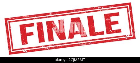 FINALE red grungy rectangle stamp sign. Stock Photo