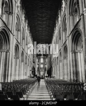 Interior of Peterborough Cathedral, Cambridgeshire, England, UK Stock Photo