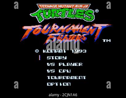 Teenage Mutant Ninja Turtles Tournament Fighter - Nintendo Entertainment System - NES Videogame - Editorial use only Stock Photo