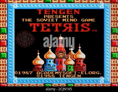 Tengen Tetris - Nintendo Entertainment System - NES Videogame - Editorial use only Stock Photo