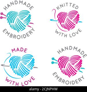 Crafts Handmade Logo Set Stock Vector Image & Art - Alamy