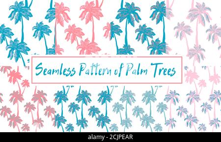 beautiful seamless floral pattern background of a palm tree, seamless pattern of palm trees Stock Vector