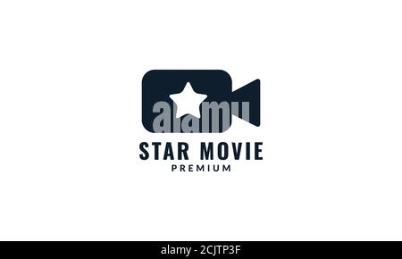 movie or film recorder with star logo design Stock Vector