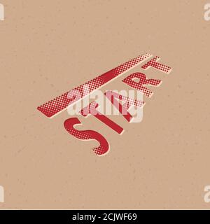 Grunge icon - Starting line Stock Vector Image & Art - Alamy