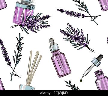 incense sticks in a diffuser, flower aromatherapy for spa salon and home, vector illustration with flower on a white background Stock Vector