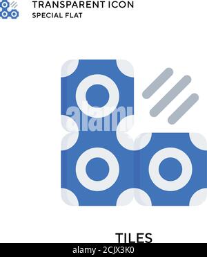 Tiles vector icon. Flat style illustration. EPS 10 vector. Stock Vector