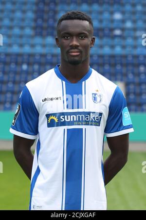 Magdeburg, Germany. 10th Sep, 2020. Football, 3rd league, Official photo shooting of the 1st FC Magdeburg Sirlord Conteh Credit: Ronny Hartmann/dpa-Zentralbild/dpa/Alamy Live News Stock Photo