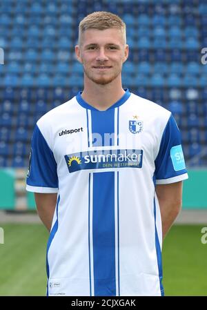 Magdeburg, Germany. 10th Sep, 2020. Soccer, 3rd league, official photo shooting of the 1st FC Magdeburg Philipp Harant. Credit: Ronny Hartmann/dpa-Zentralbild/dpa/Alamy Live News Stock Photo