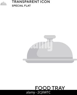 Food tray vector icon. Flat style illustration. EPS 10 vector. Stock Vector