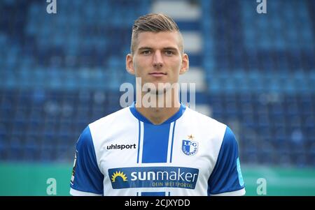 Magdeburg, Germany. 10th Sep, 2020. Football, 3rd league, Official photo shoot of the 1st FC Magdeburg Brian Koglin Credit: Ronny Hartmann/dpa-Zentralbild/dpa/Alamy Live News Stock Photo