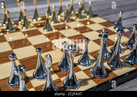 A game of chess set up outside of a hotel in Morro Jable, Fuerteventura  Stock Photo - Alamy