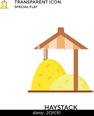 Haystack vector icon. Flat style illustration. EPS 10 vector. Stock Vector