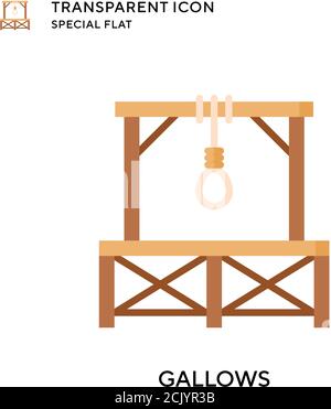 Gallows vector icon. Flat style illustration. EPS 10 vector. Stock Vector