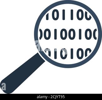 Data Analysing Icon. Flat Color Design. Vector Illustration. Stock Vector