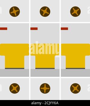 Circuit Breaker Icon. Flat Color Design. Vector Illustration. Stock Vector