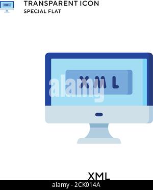 Xml vector icon. Flat style illustration. EPS 10 vector. Stock Vector
