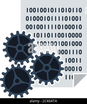 App Development Icon. Flat Color Design. Vector Illustration. Stock Vector
