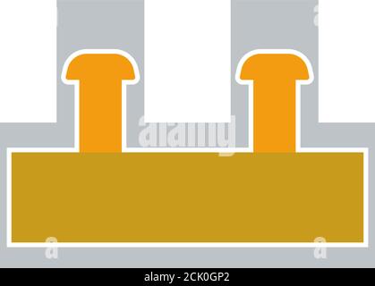 Electrical Connection Terminal Icon. Flat Color Design. Vector Illustration. Stock Vector