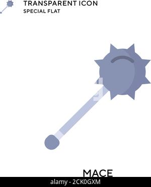 Mace vector icon. Flat style illustration. EPS 10 vector. Stock Vector