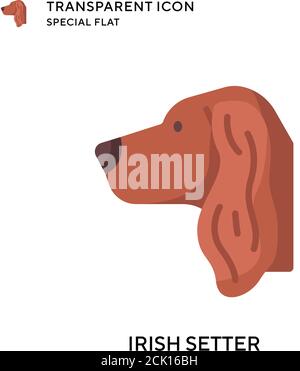 Irish setter vector icon. Flat style illustration. EPS 10 vector. Stock Vector