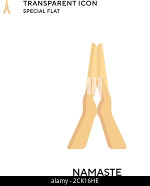 Namaste vector icon. Flat style illustration. EPS 10 vector. Stock Vector