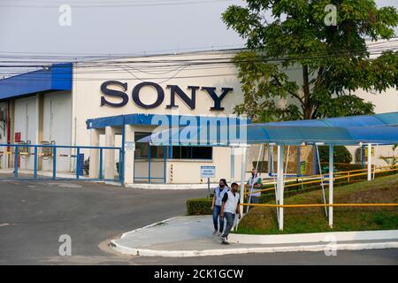 Manaus, Brazil. 15th Sep, 2020. Sony factory in the Industrial District of Manaus (AM), this Tuesday afternoon (15). Sony announced on Monday (14) that it will close its factory in Brazil from the first half of 2021. In the photo, employees leaving the company. Credit: Sandro Pereira/FotoArena/Alamy Live News Stock Photo
