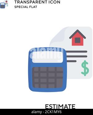 Estimate vector icon. Flat style illustration. EPS 10 vector. Stock Vector