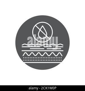 Skin dehydration glyph black icon. Dry, itchy, uneven skin. Sign for web page, mobile app, button, logo Vector isolated element. Stock Vector