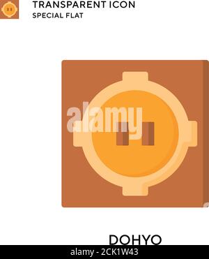 Dohyo vector icon. Flat style illustration. EPS 10 vector. Stock Vector