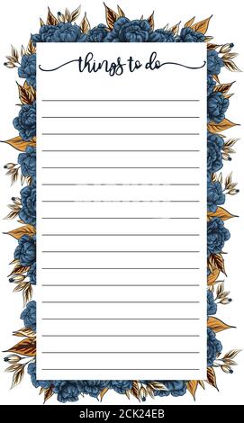 Doodle style empty agenda lists in vector for daily business planning, for school, office, shops, personal files. To-do list set isolated in space sty Stock Vector