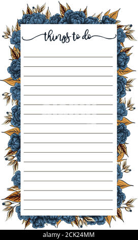 Doodle style empty agenda lists in vector for daily business planning, for school, office, shops, personal files. To-do list set isolated in space sty Stock Vector
