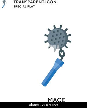 Mace vector icon. Flat style illustration. EPS 10 vector. Stock Vector