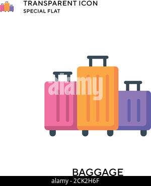 Baggage vector icon. Flat style illustration. EPS 10 vector. Stock Vector